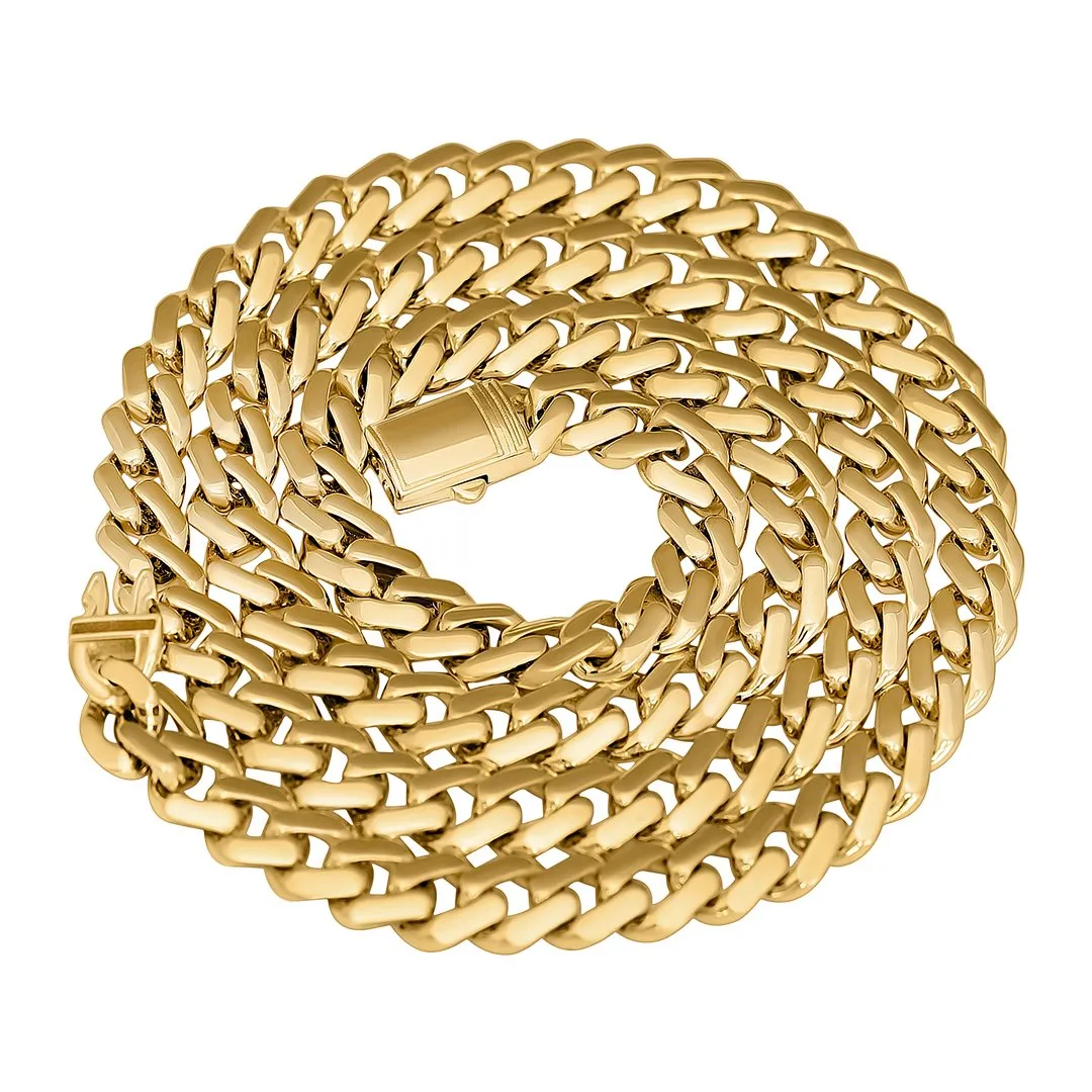 10k Yellow Gold Cuban Chain 12 mm
