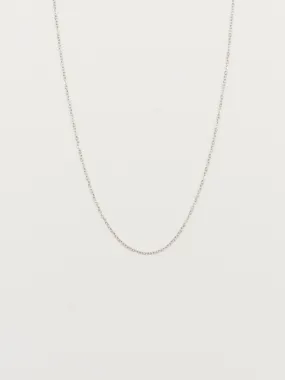 14K White Gold 18" Simple Necklace