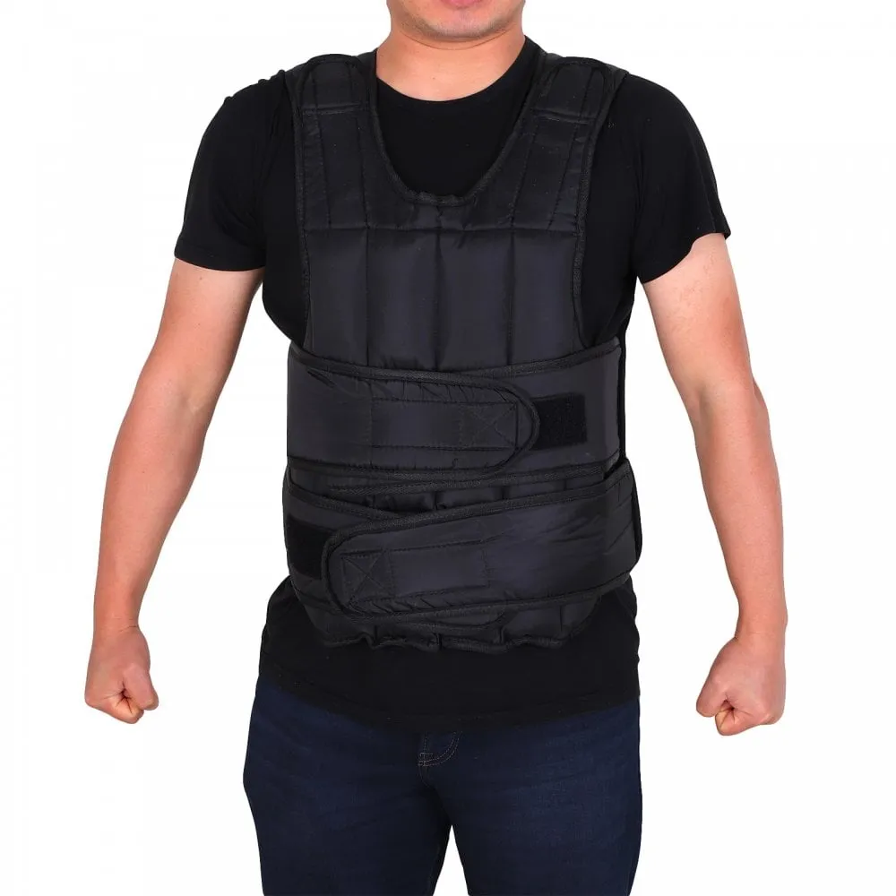 15kg Adjustable Metal Sand Weight Vest Black