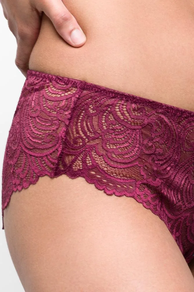 3 Pack Lace Boylegs Burgundy, Natural & White