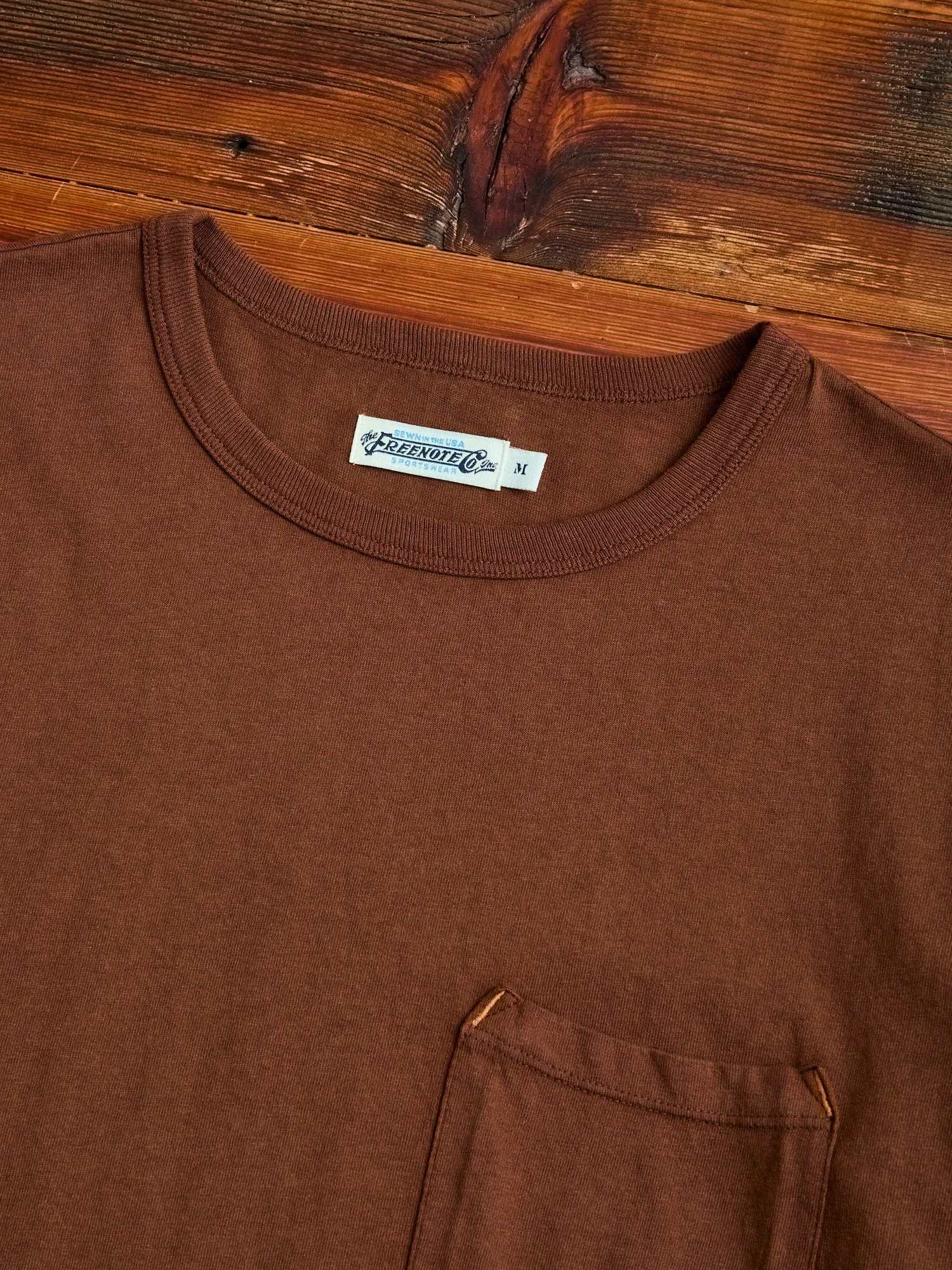 9oz Pocket T-Shirt in Chocolate