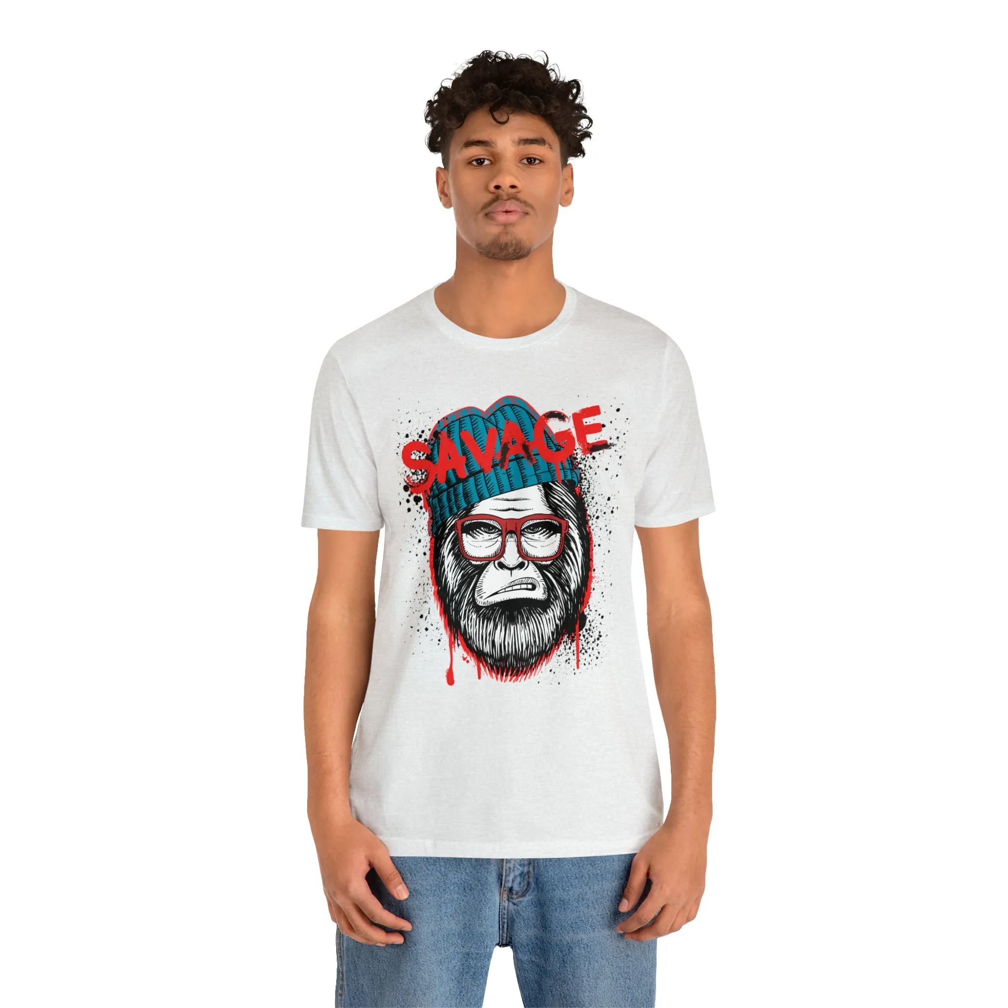 Bigfoot Savage graffiti urban Unisex Jersey Short Sleeve Tee