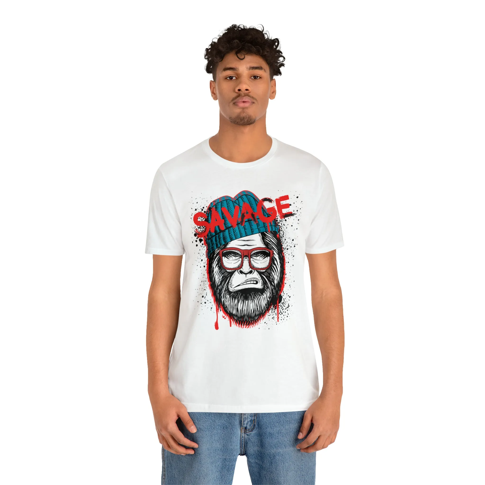 Bigfoot Savage graffiti urban Unisex Jersey Short Sleeve Tee