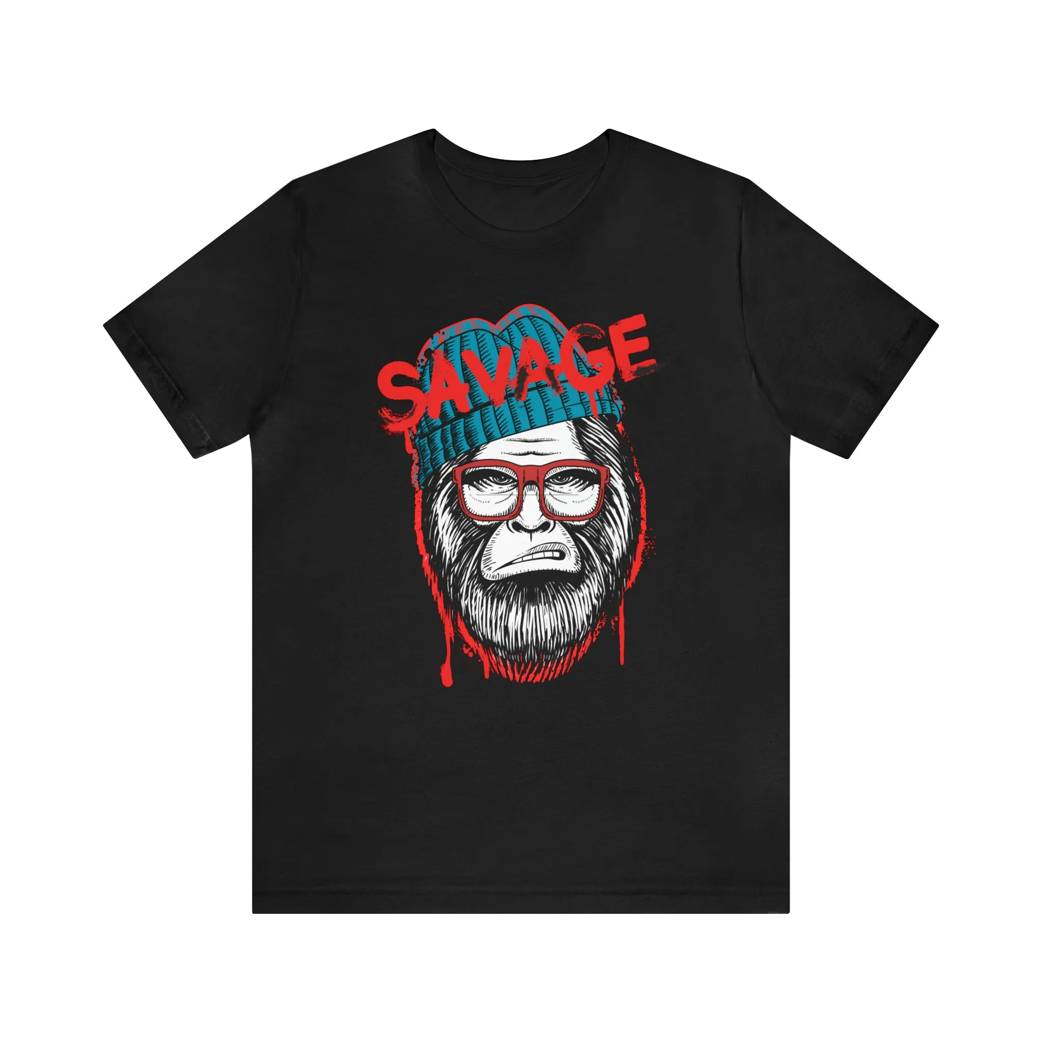Bigfoot Savage graffiti urban Unisex Jersey Short Sleeve Tee