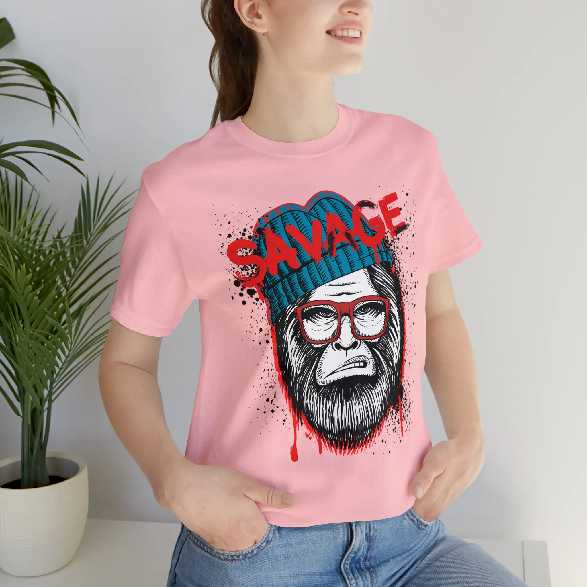 Bigfoot Savage graffiti urban Unisex Jersey Short Sleeve Tee