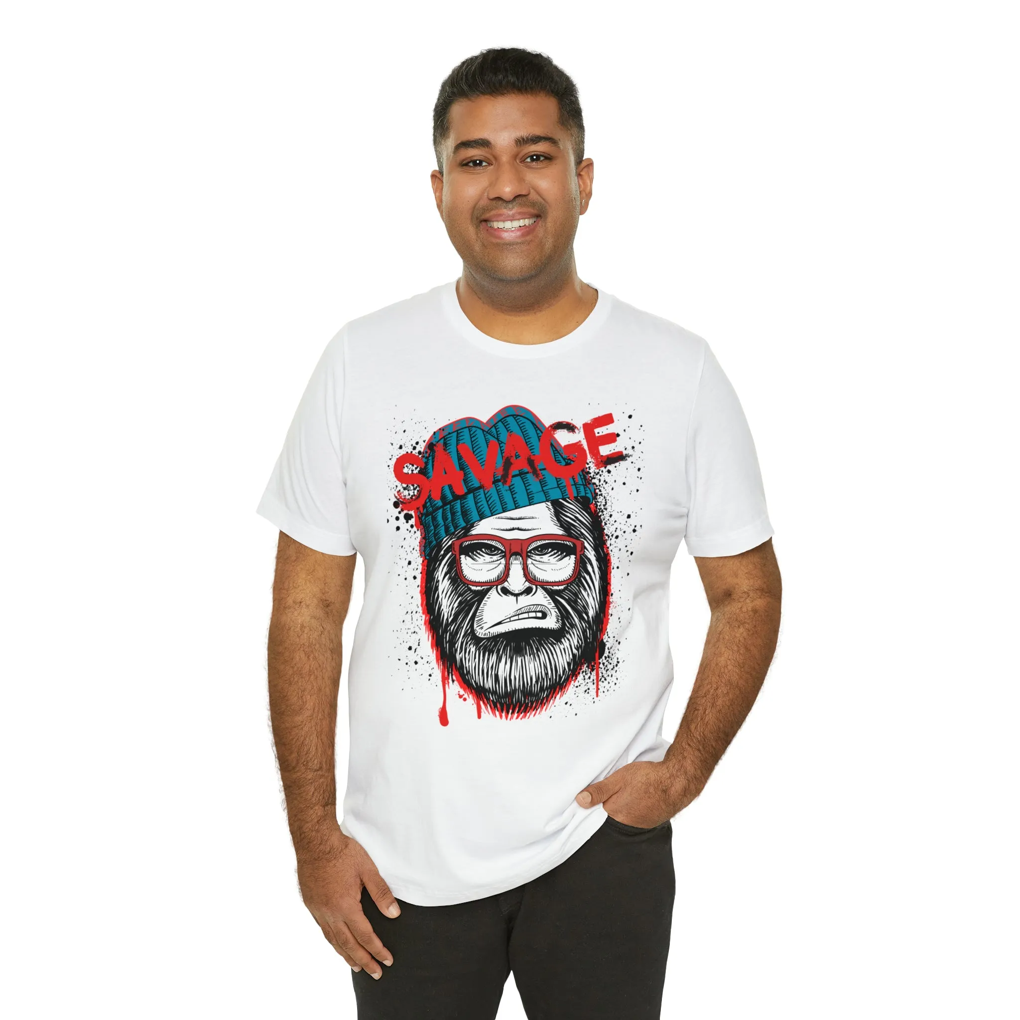Bigfoot Savage graffiti urban Unisex Jersey Short Sleeve Tee