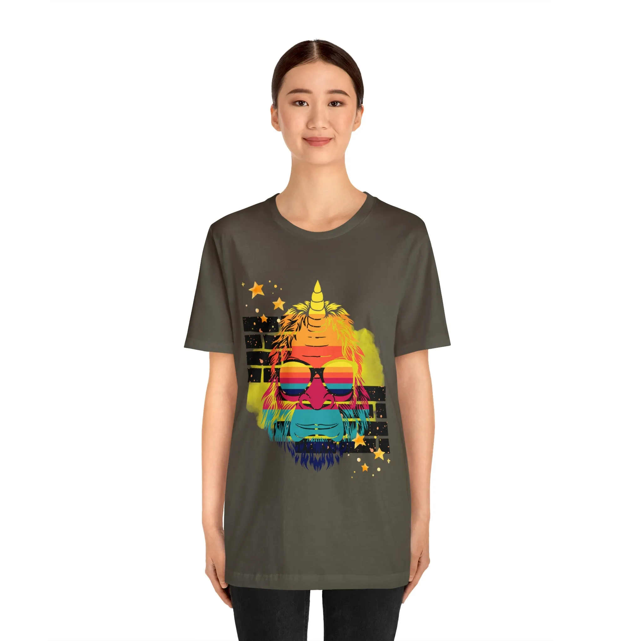 Bigfoot Unicorn  Unisex Jersey Short Sleeve Tee