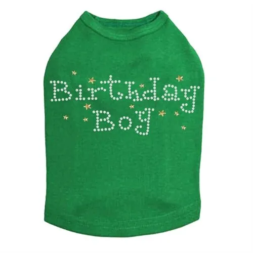 Birthday Boy with Gold Stars Rhinestone Tank - Many Colors