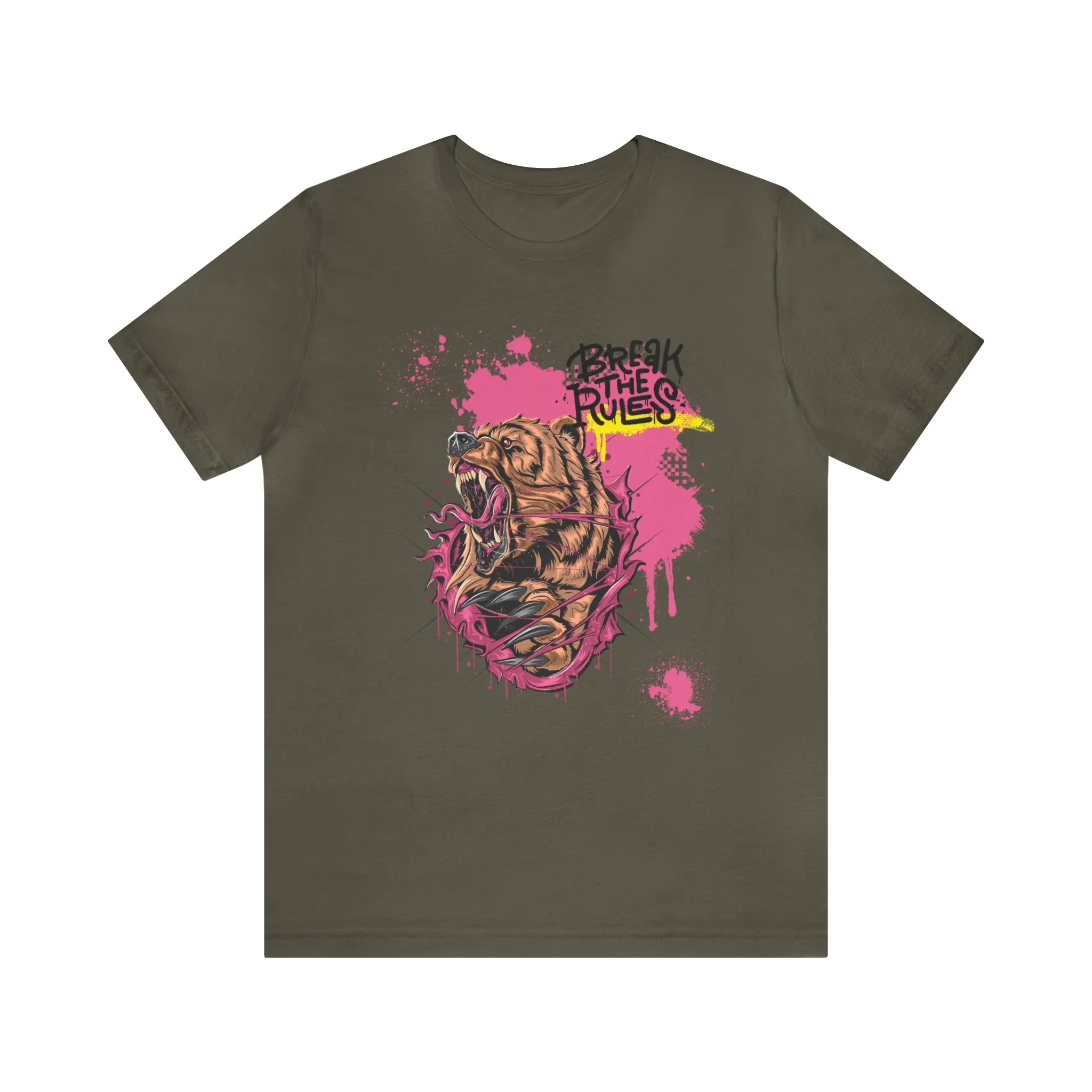 Break the rules Bear Unisex Jersey Short Sleeve Tee