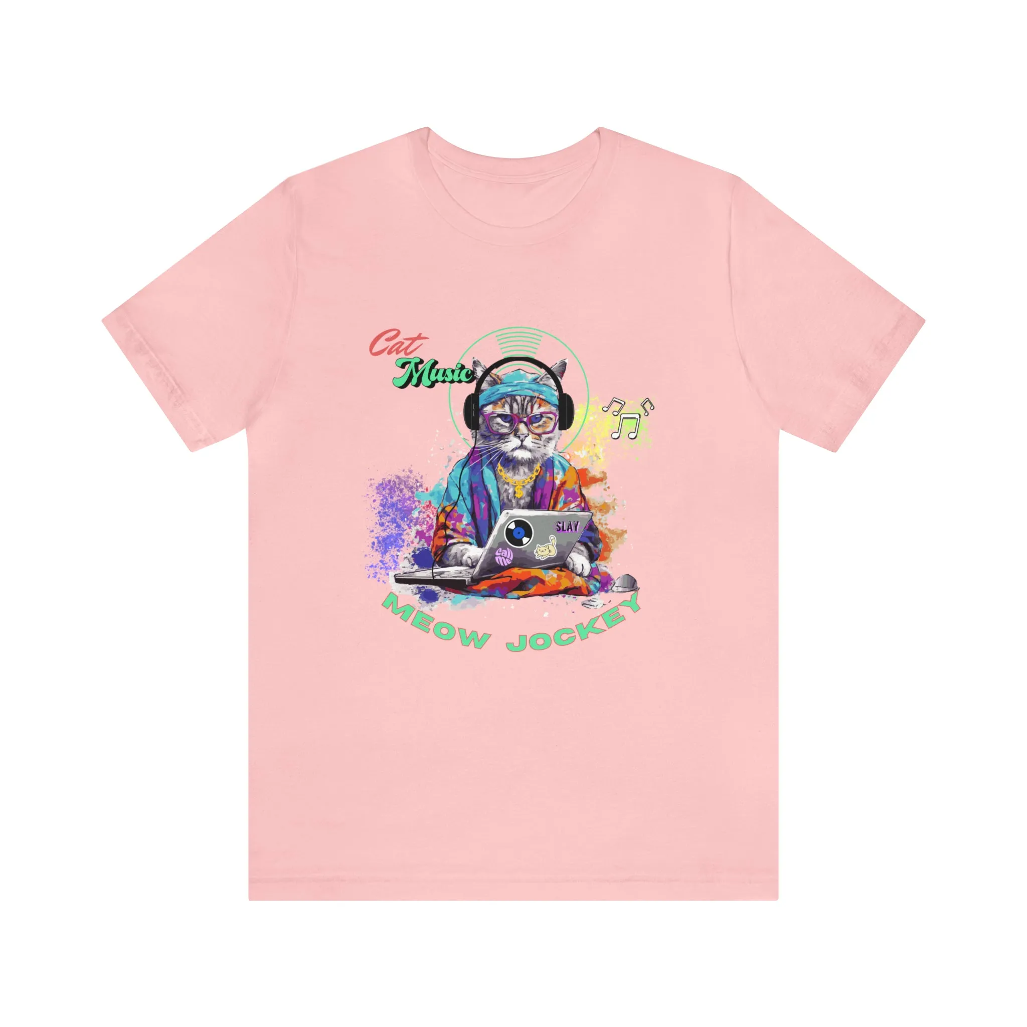 Cat DJ Unisex Jersey Short Sleeve Tee