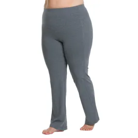 Charcoal Heather Grey Curve Basix Bootcut Compression Pant