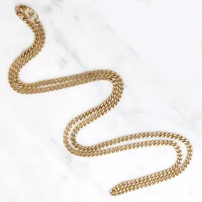 Classic Vintage 24" 14k Gold Curb Chain