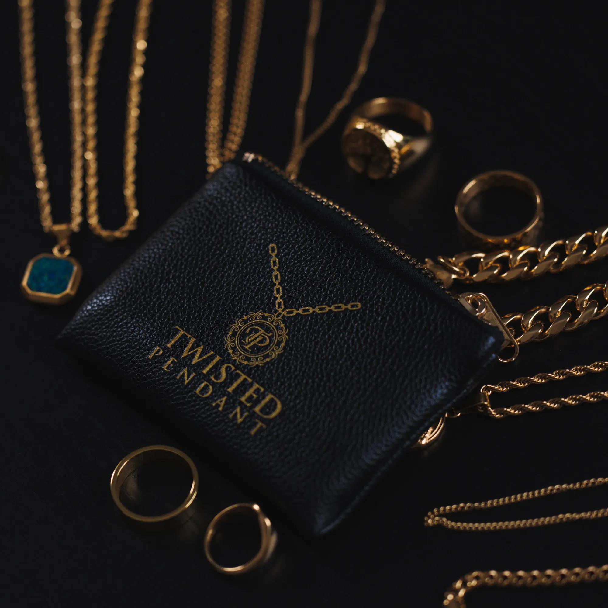 Compass Pendant & Cuban - Gold
