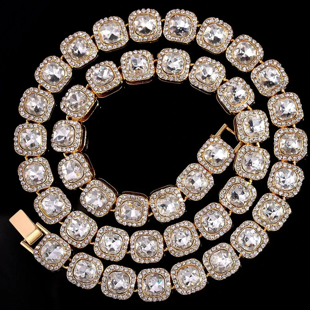 Cuban Crystal Zircon Bling Iced Out Link Chain