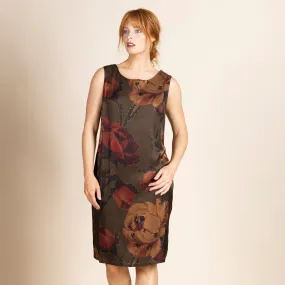 damask roses shift dress