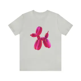 Dog balloon pink Unisex Jersey Short Sleeve Tee