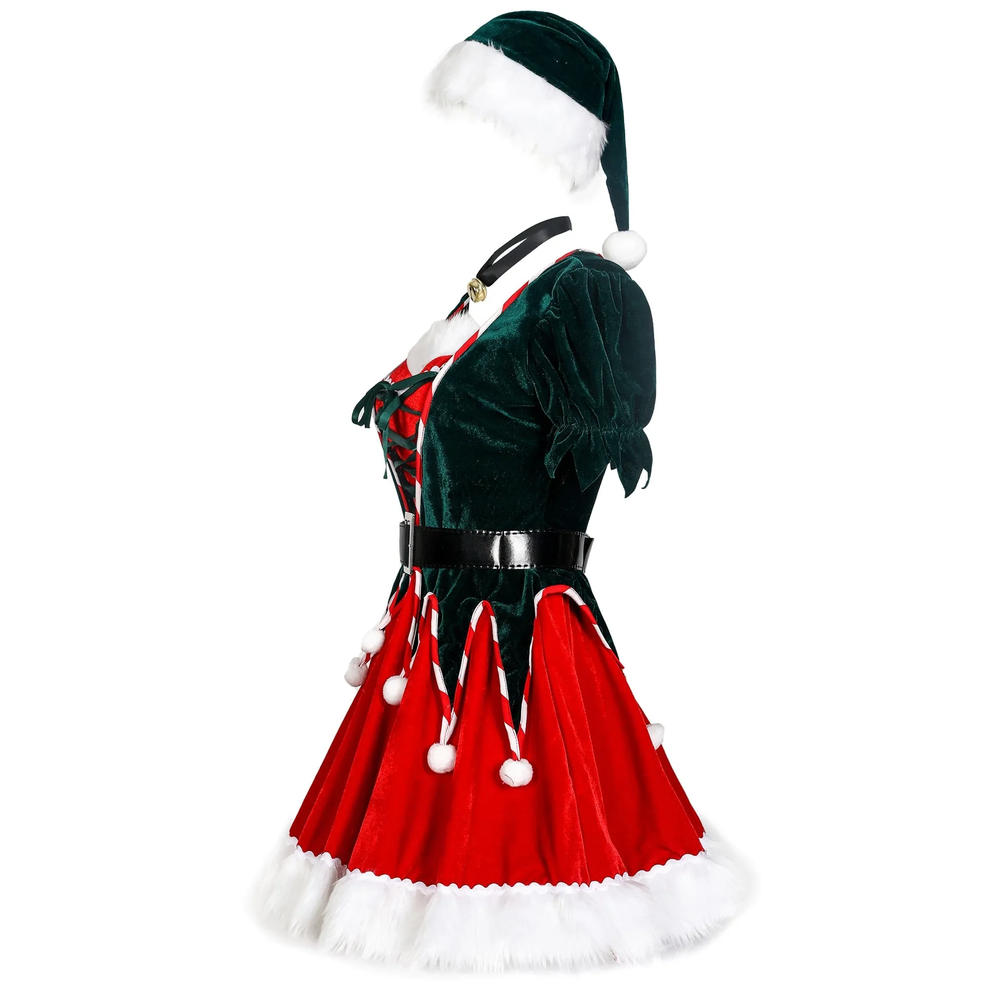 DressBetty - Christmas Clothing M-XXL Conjoined Christmas Dress Stage Acting Costume Santa Claus Cosplay Suit