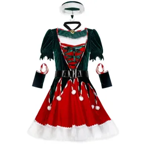DressBetty - Christmas Clothing M-XXL Conjoined Christmas Dress Stage Acting Costume Santa Claus Cosplay Suit