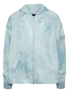 Dyeing-Like Puckering Hoodie