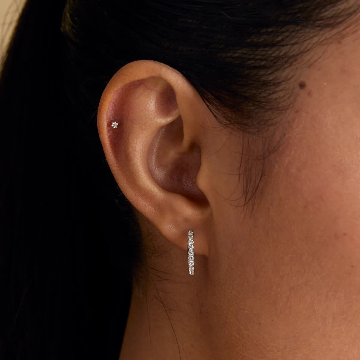 Flora Tiny Barbell in Silver
