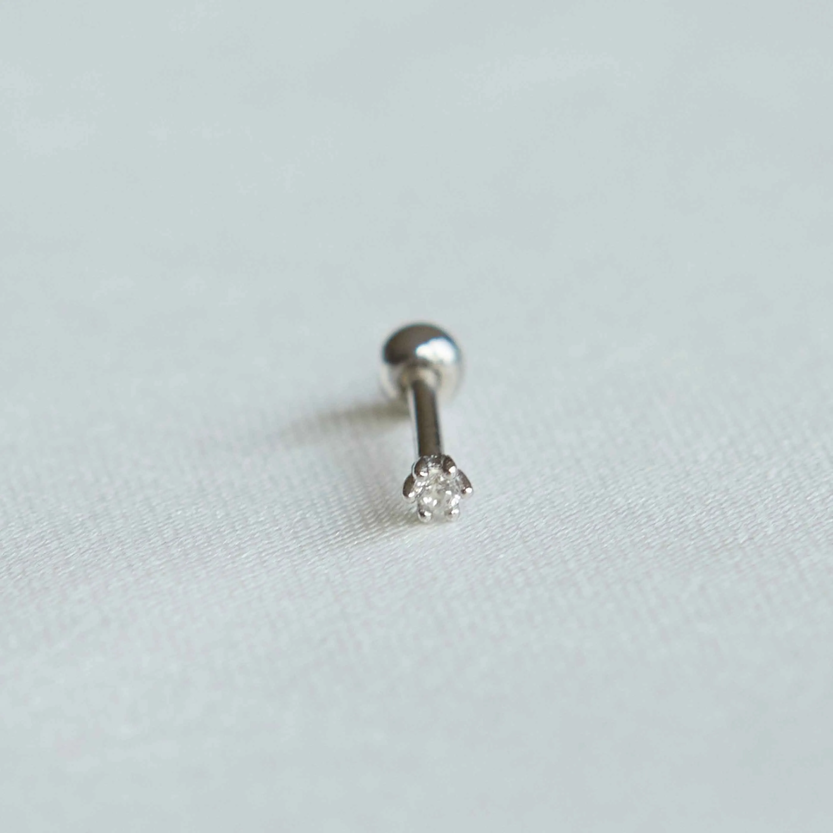 Flora Tiny Barbell in Silver