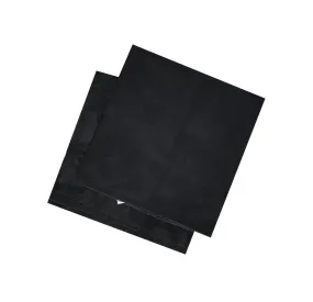 Flower Motive Design Black Pack of 2 Napkins Set