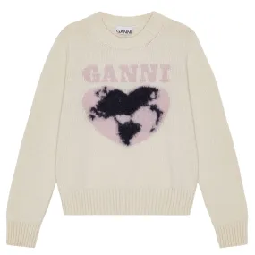 Graphic Soft Wool Mix O-Neck Sweater