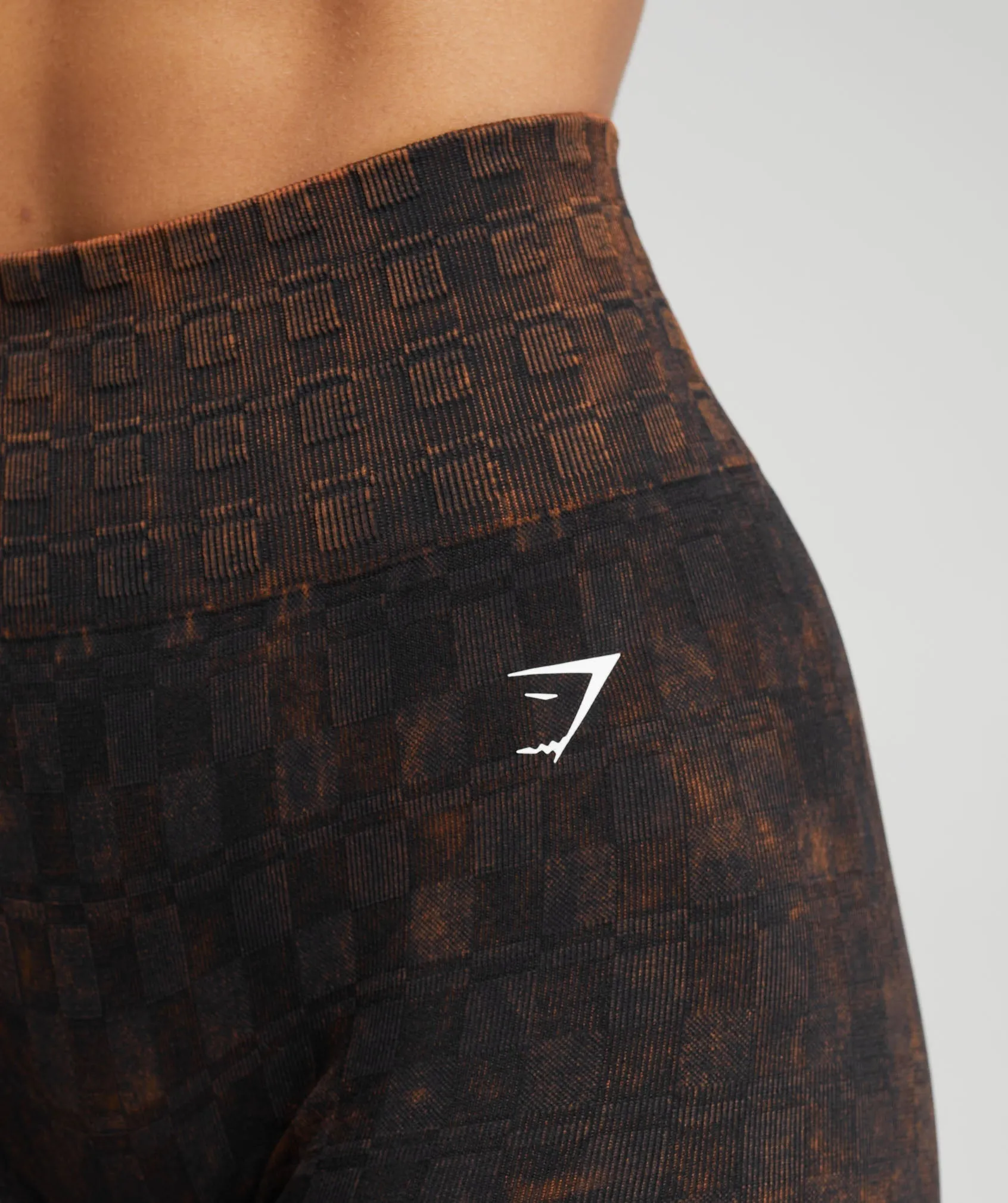 Gymshark Check Seamless Washed Shorts - Black