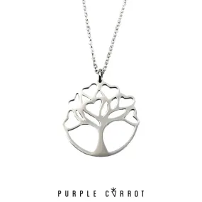 Heart Leaf Tree Necklace