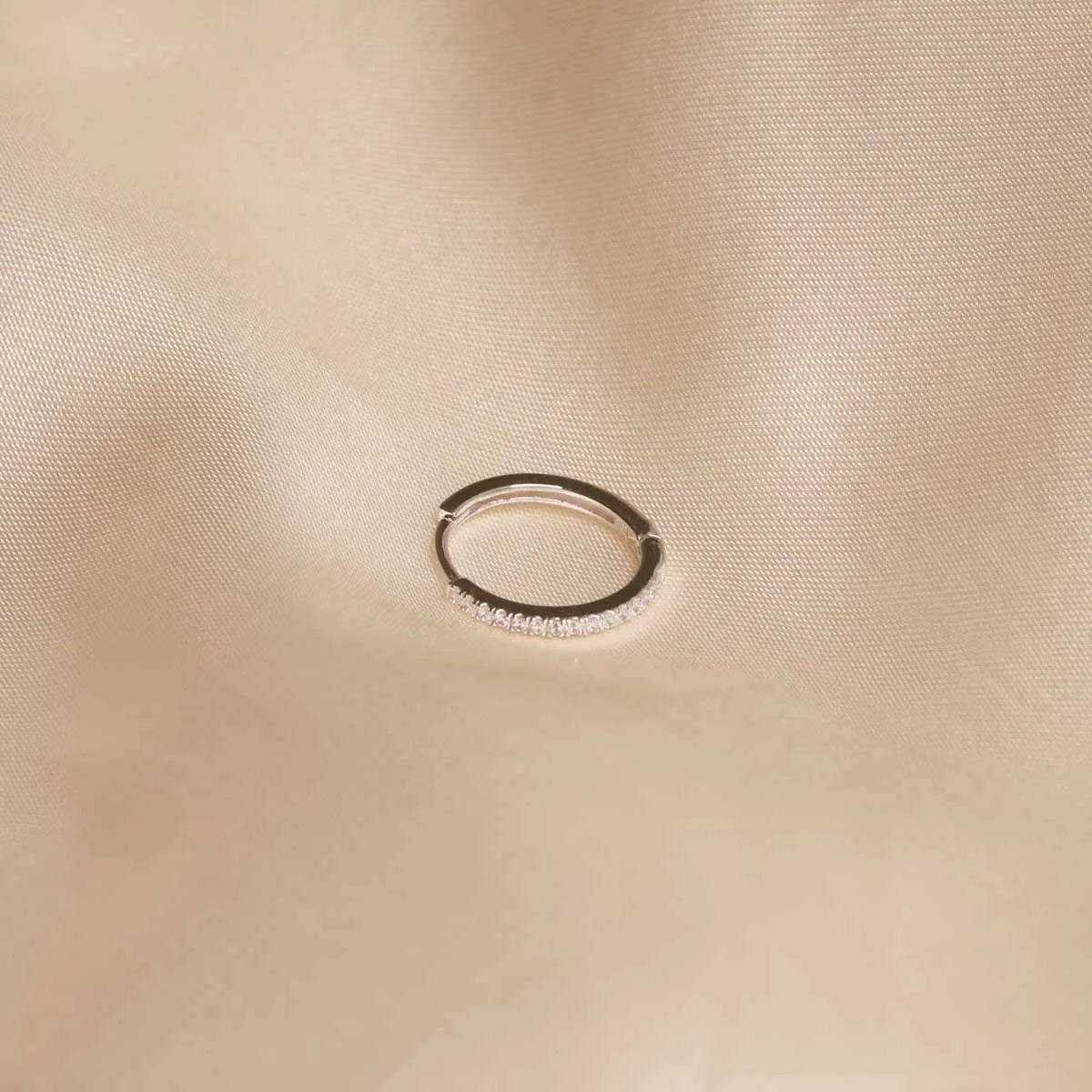 Jewelled Hoop 11.5mm in Silver
