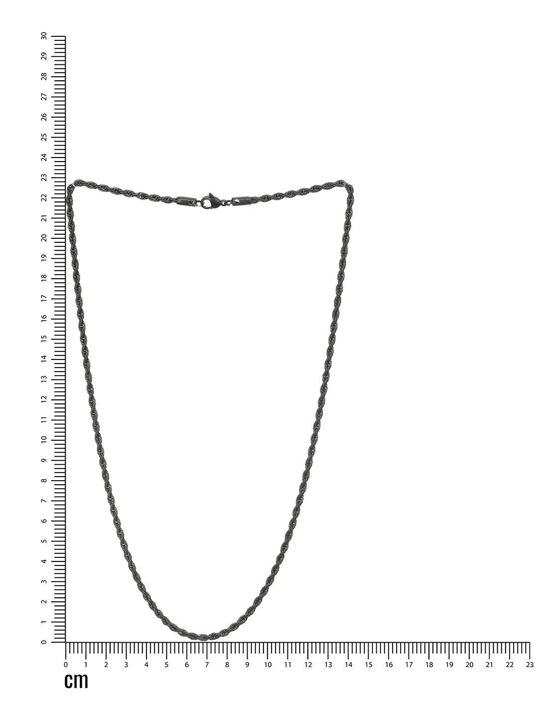 Men Black-Toned & Black Plated Stainless Steel Chain Necklace