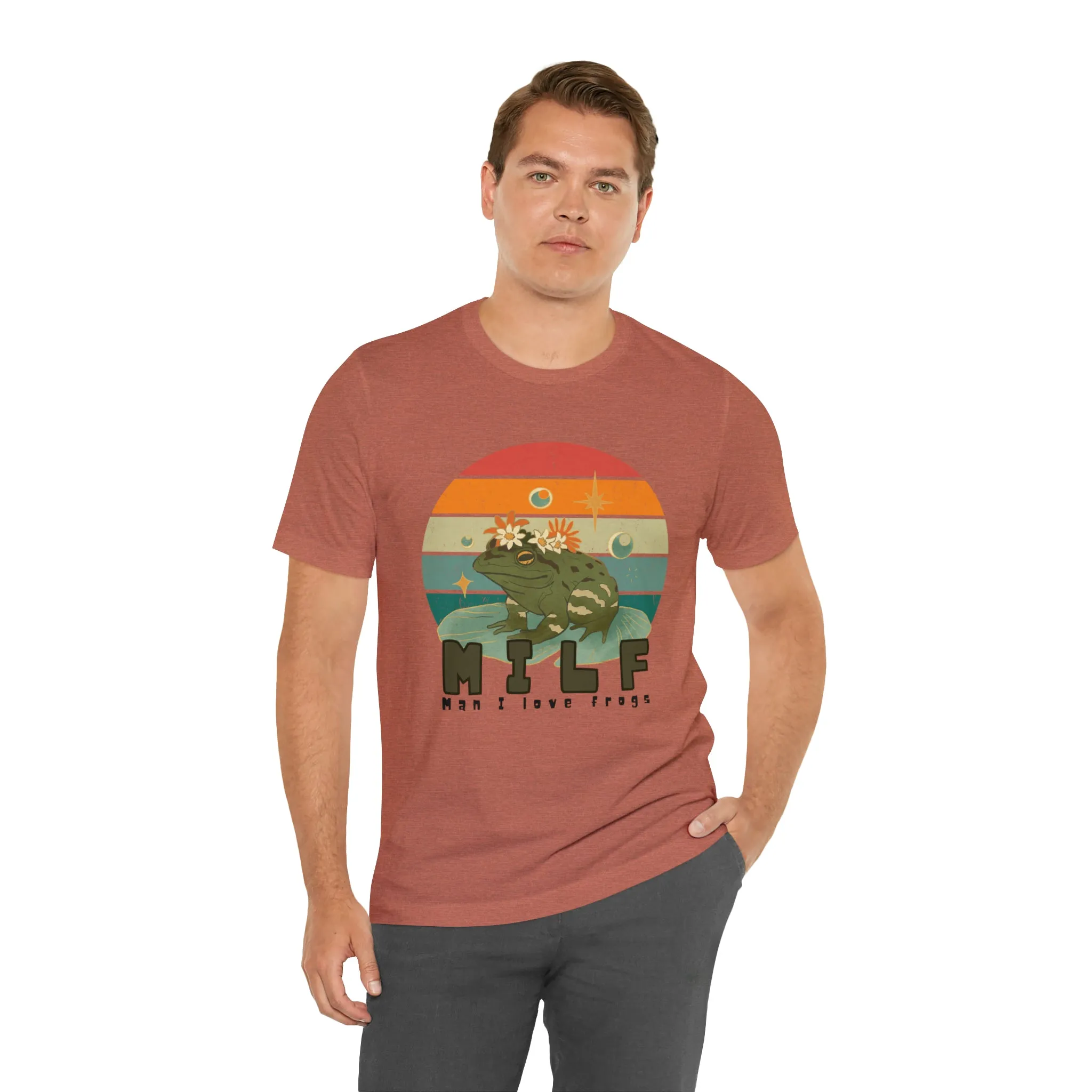 MILF man I love frogs Unisex Jersey Short Sleeve Tee