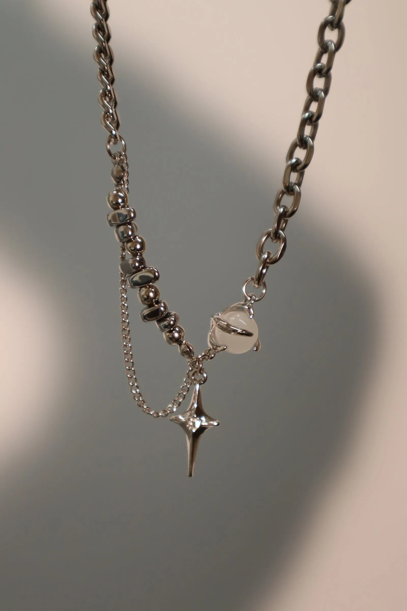 Moon Gem Star Chain Necklace