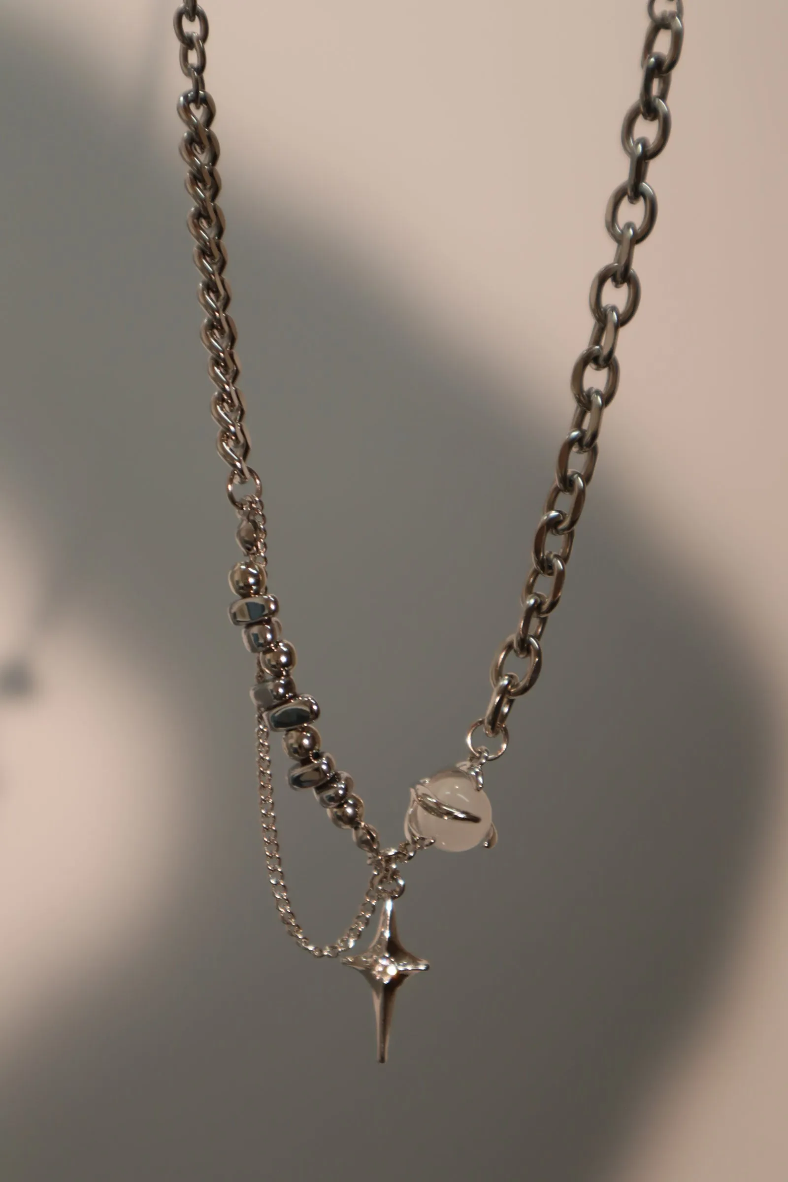 Moon Gem Star Chain Necklace