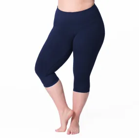 Navy Curve Basix Compression Capri