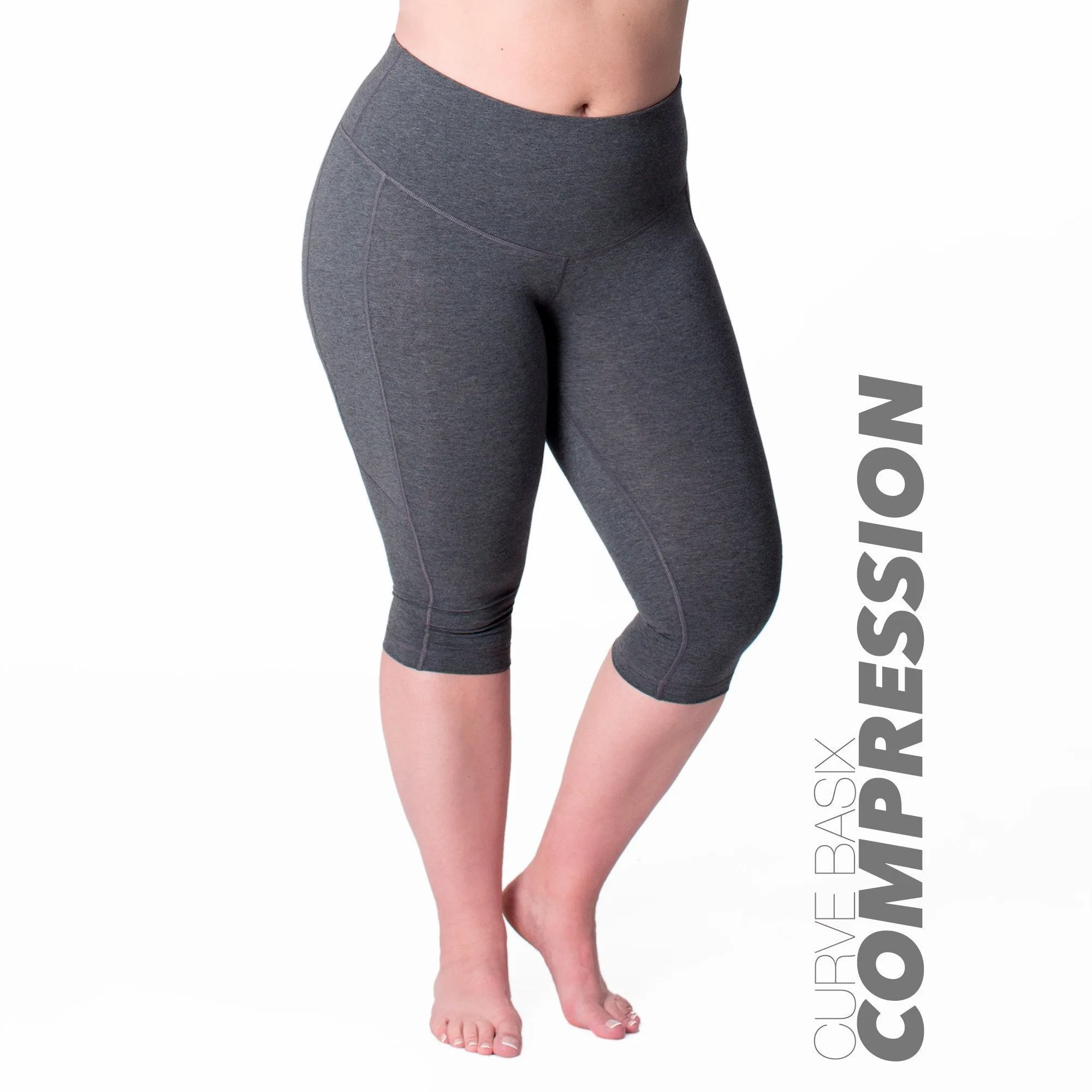 Navy Curve Basix Compression Capri