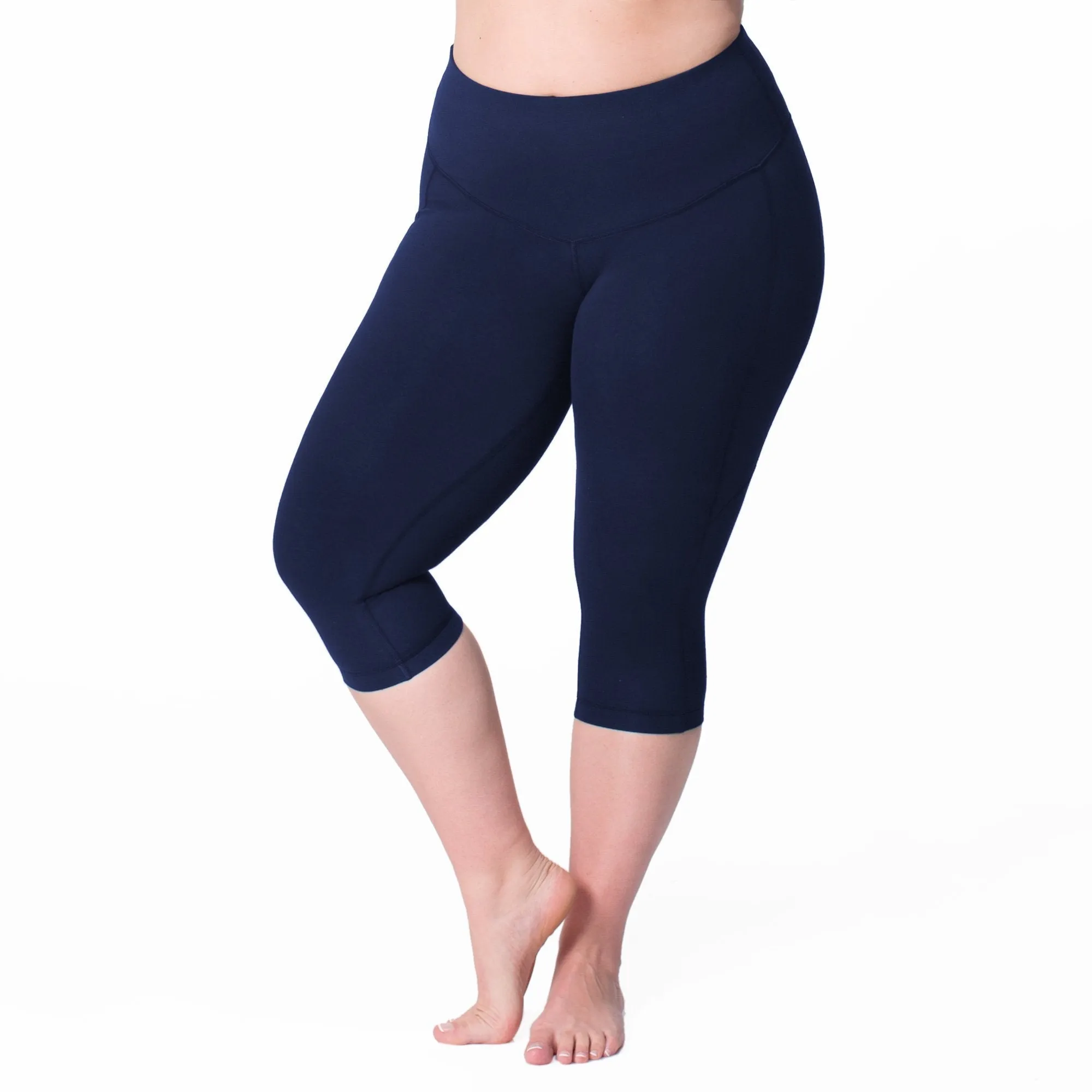 Navy Curve Basix Compression Capri