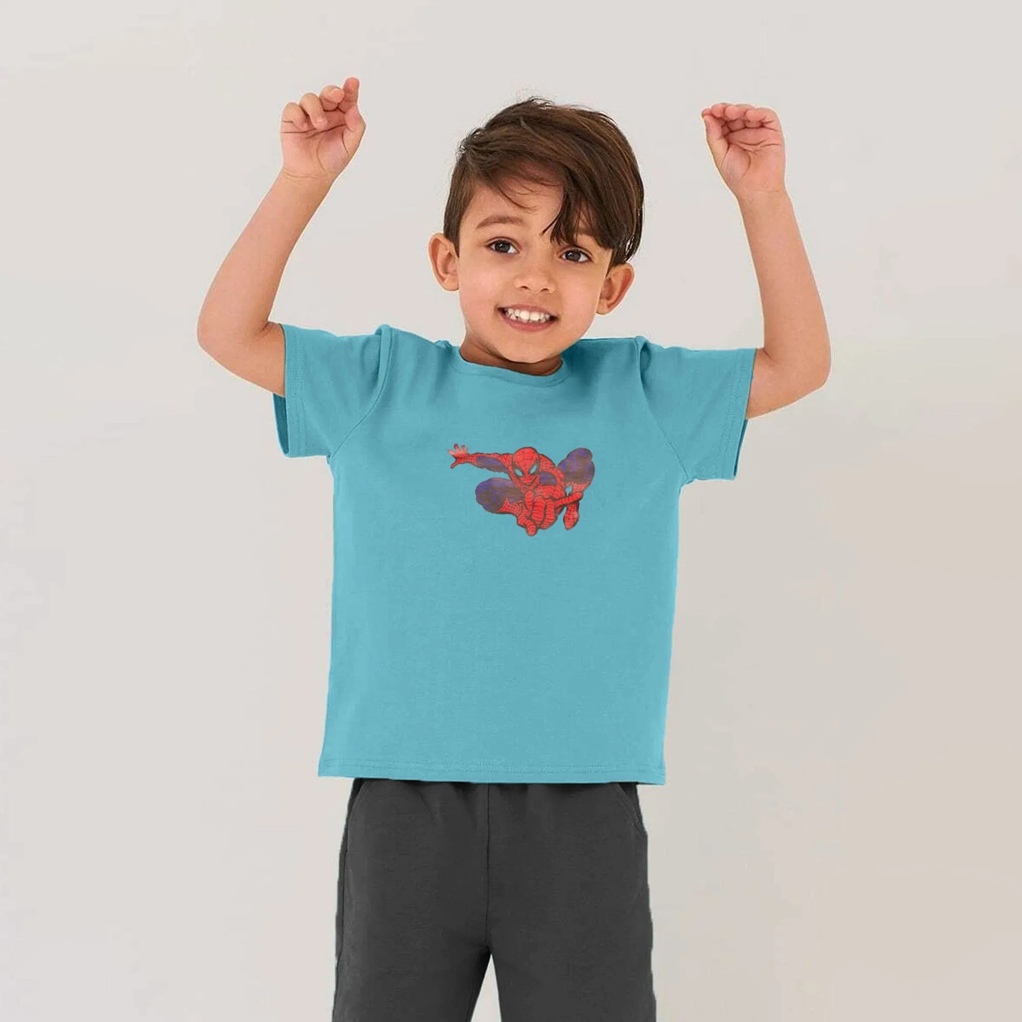 Polo Republica Boy's Superhero Spider Man Printed Tee Shirt