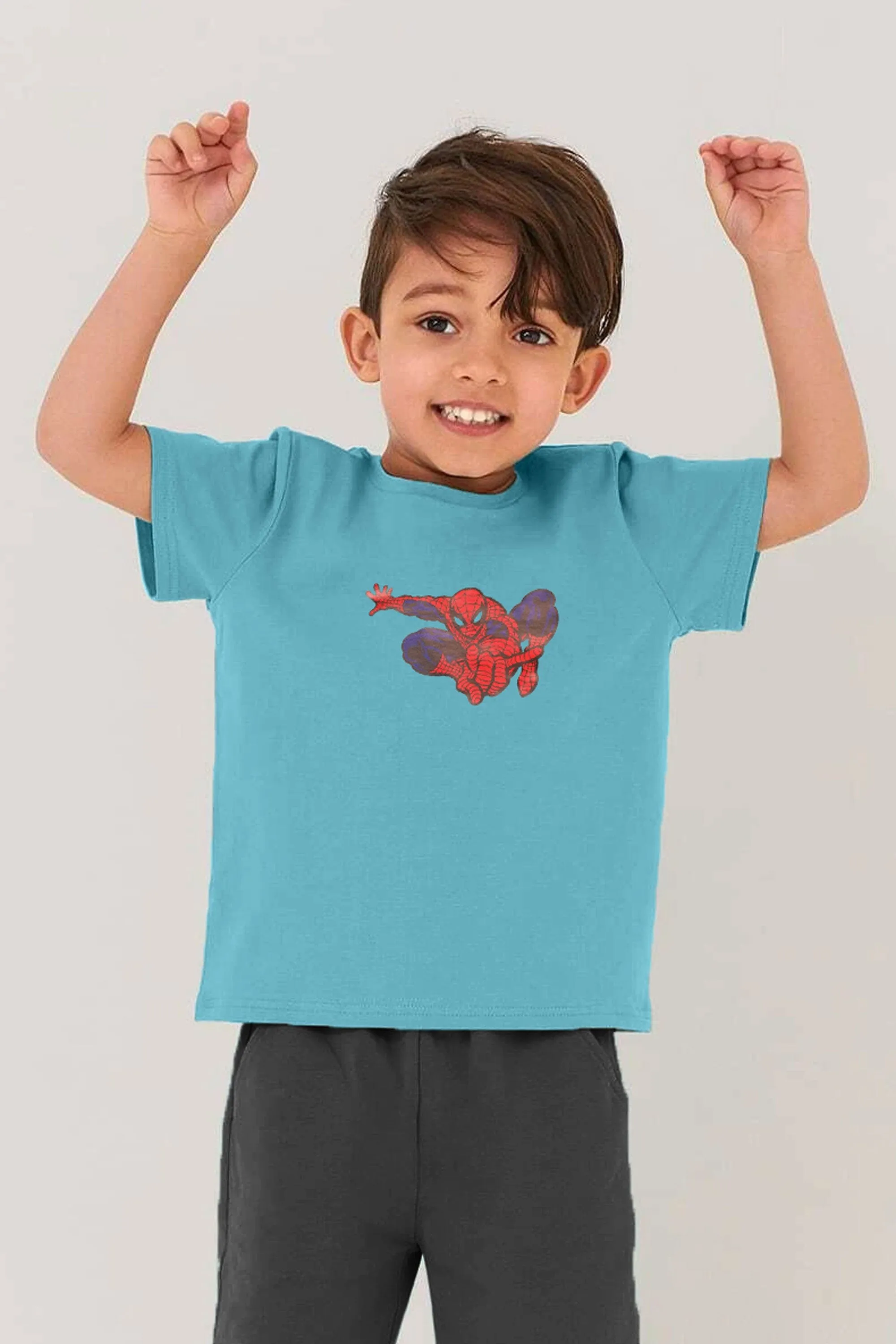 Polo Republica Boy's Superhero Spider Man Printed Tee Shirt
