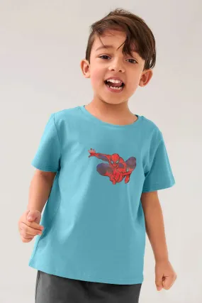 Polo Republica Boy's Superhero Spider Man Printed Tee Shirt