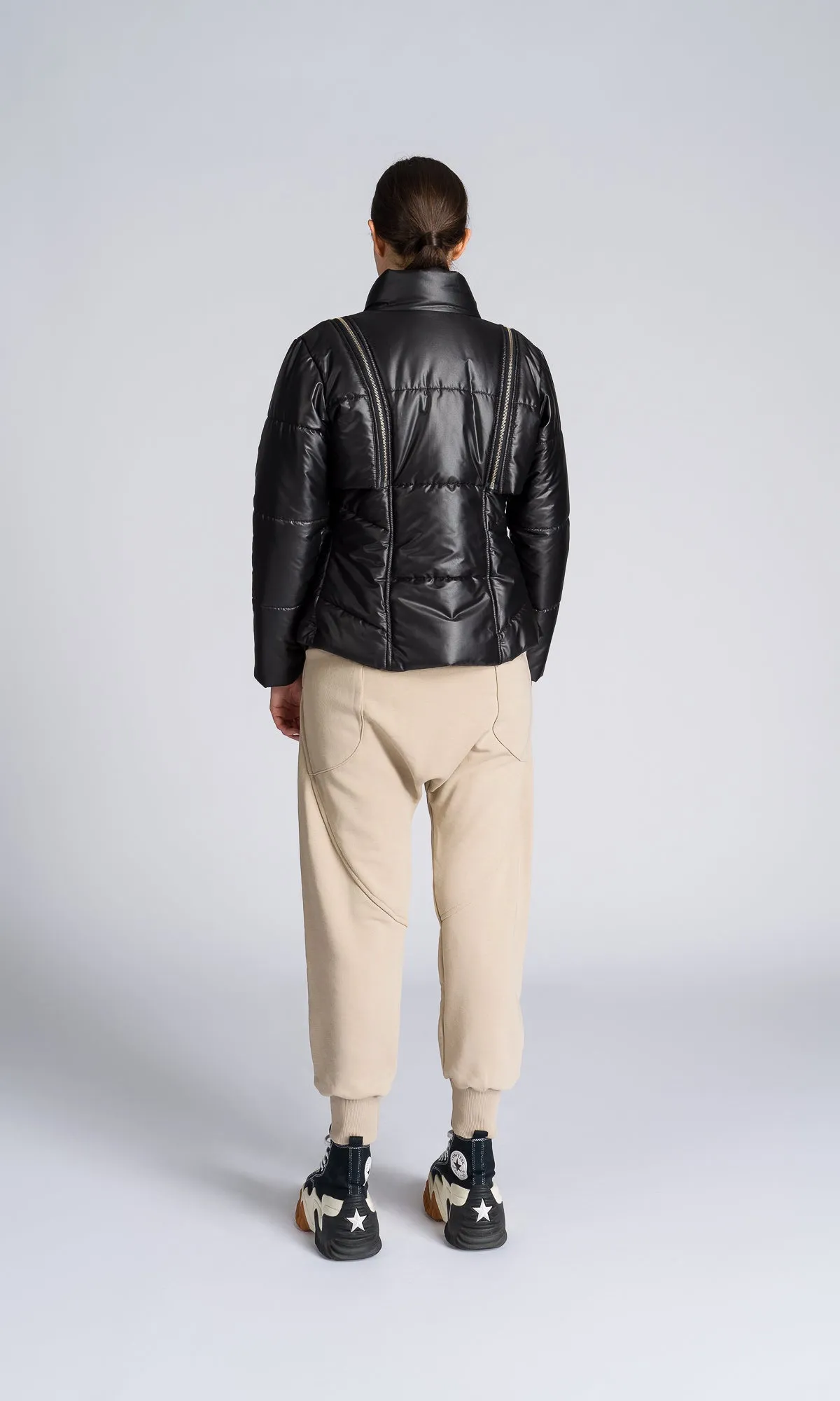 Quilted Jacket with Detachable Sleeves