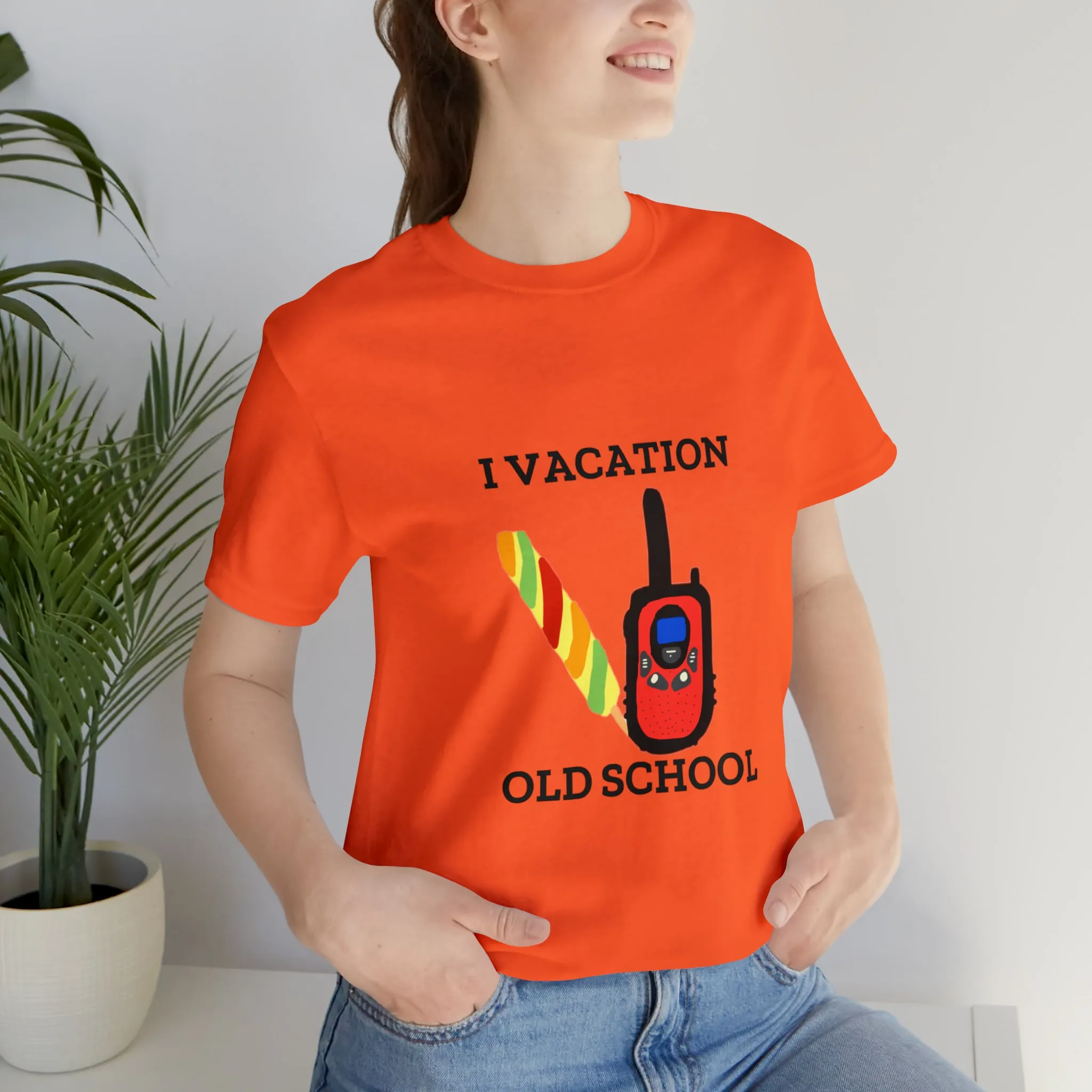 "I Vacation Old School" Unisex Jersey Short Sleeve Tee