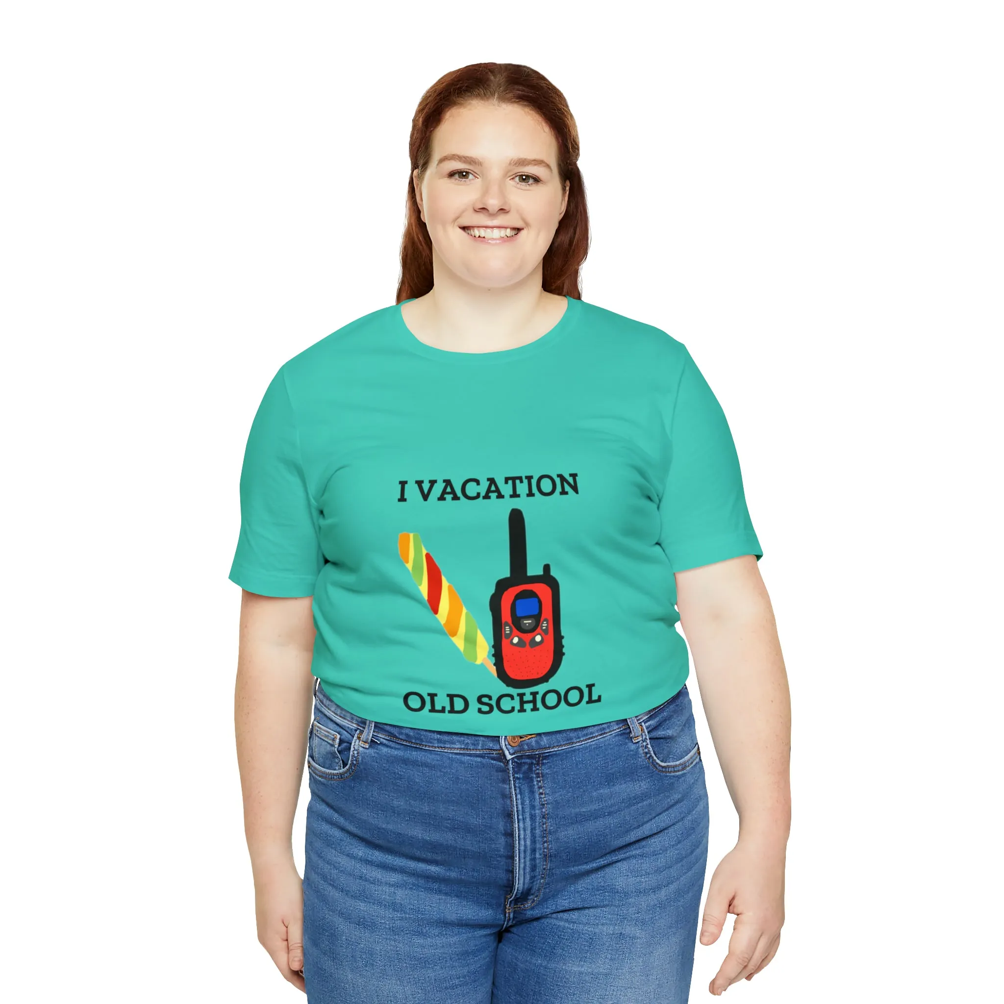 "I Vacation Old School" Unisex Jersey Short Sleeve Tee