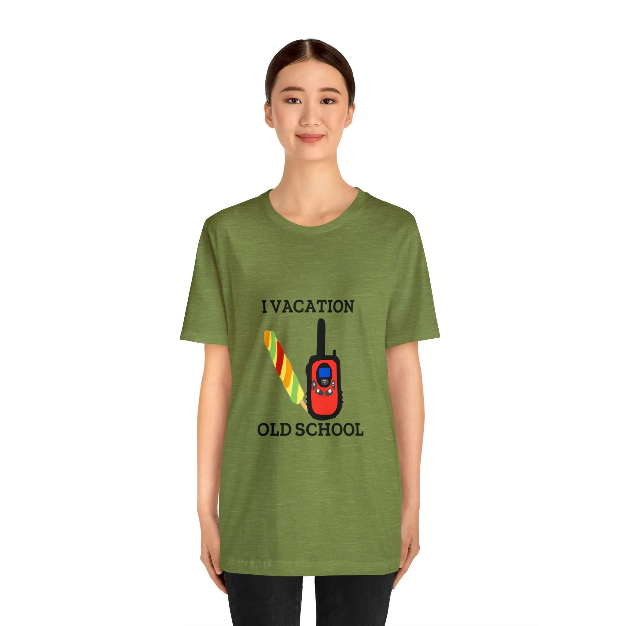 "I Vacation Old School" Unisex Jersey Short Sleeve Tee