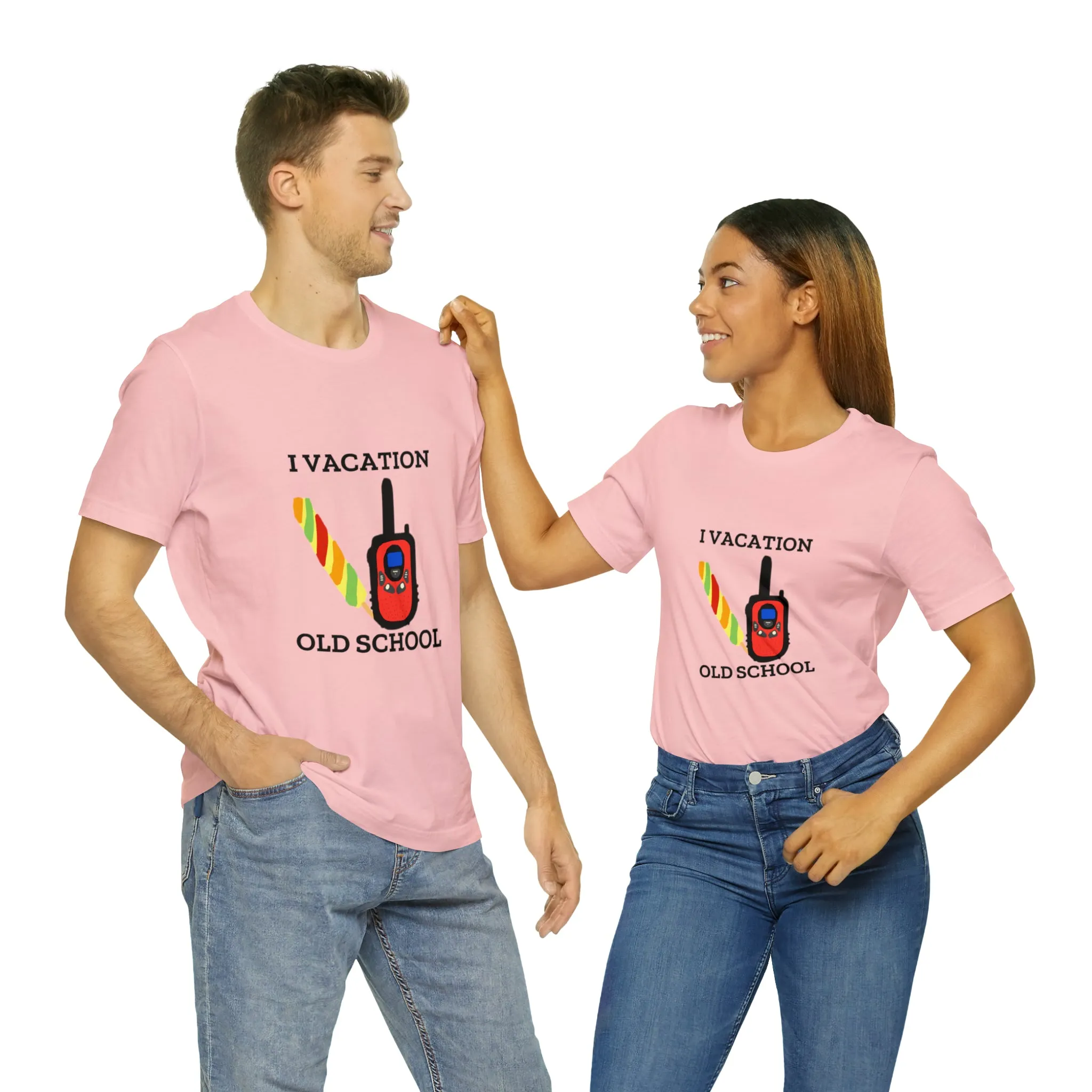 "I Vacation Old School" Unisex Jersey Short Sleeve Tee
