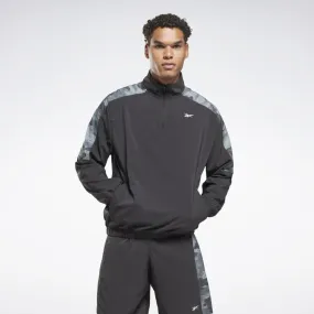 Reebok Apparel Men Training Camo 1/4 Zip Long-Sleeve Top NGHBLK