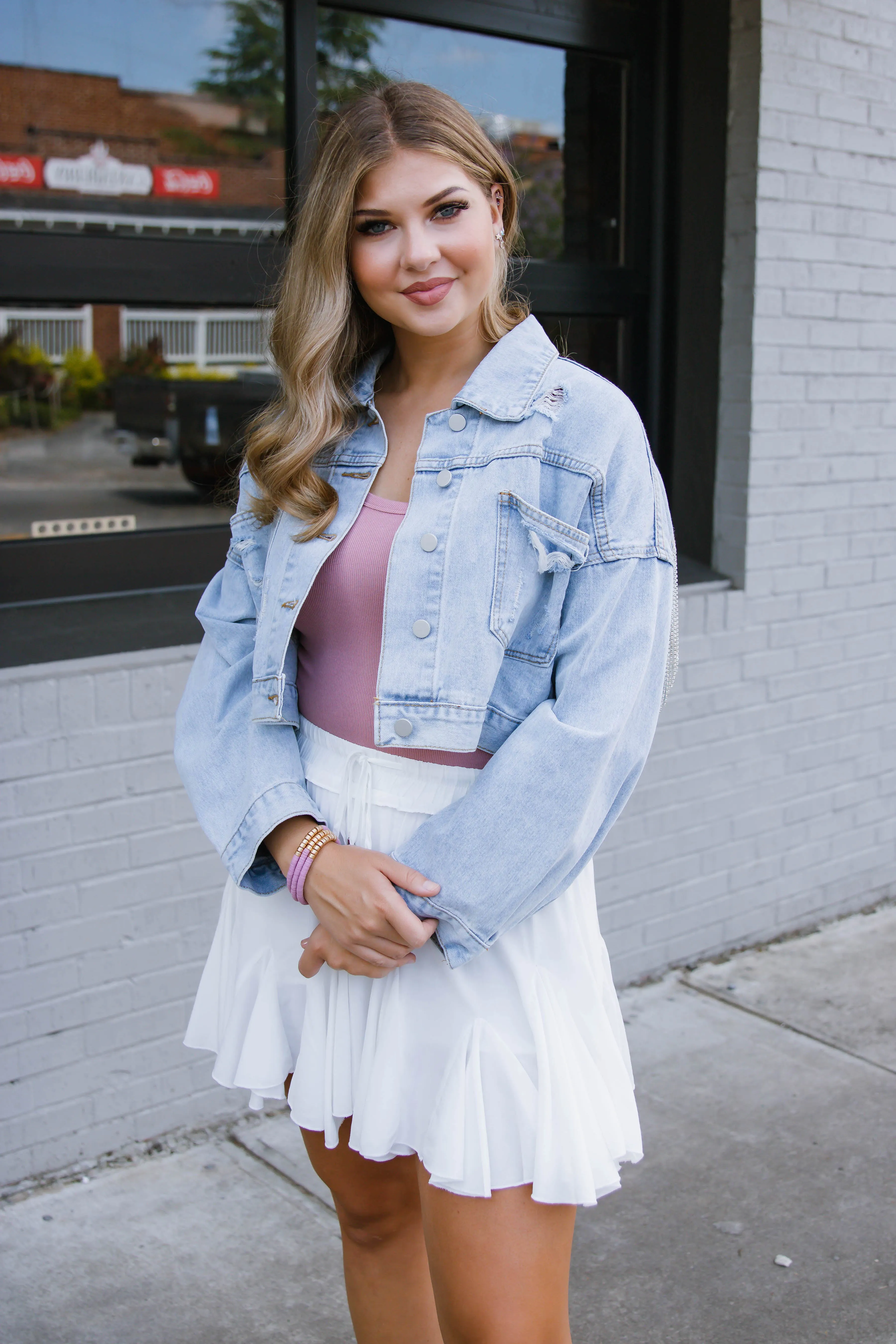 RESTOCK: Add A Little Sparkle Denim Jacket