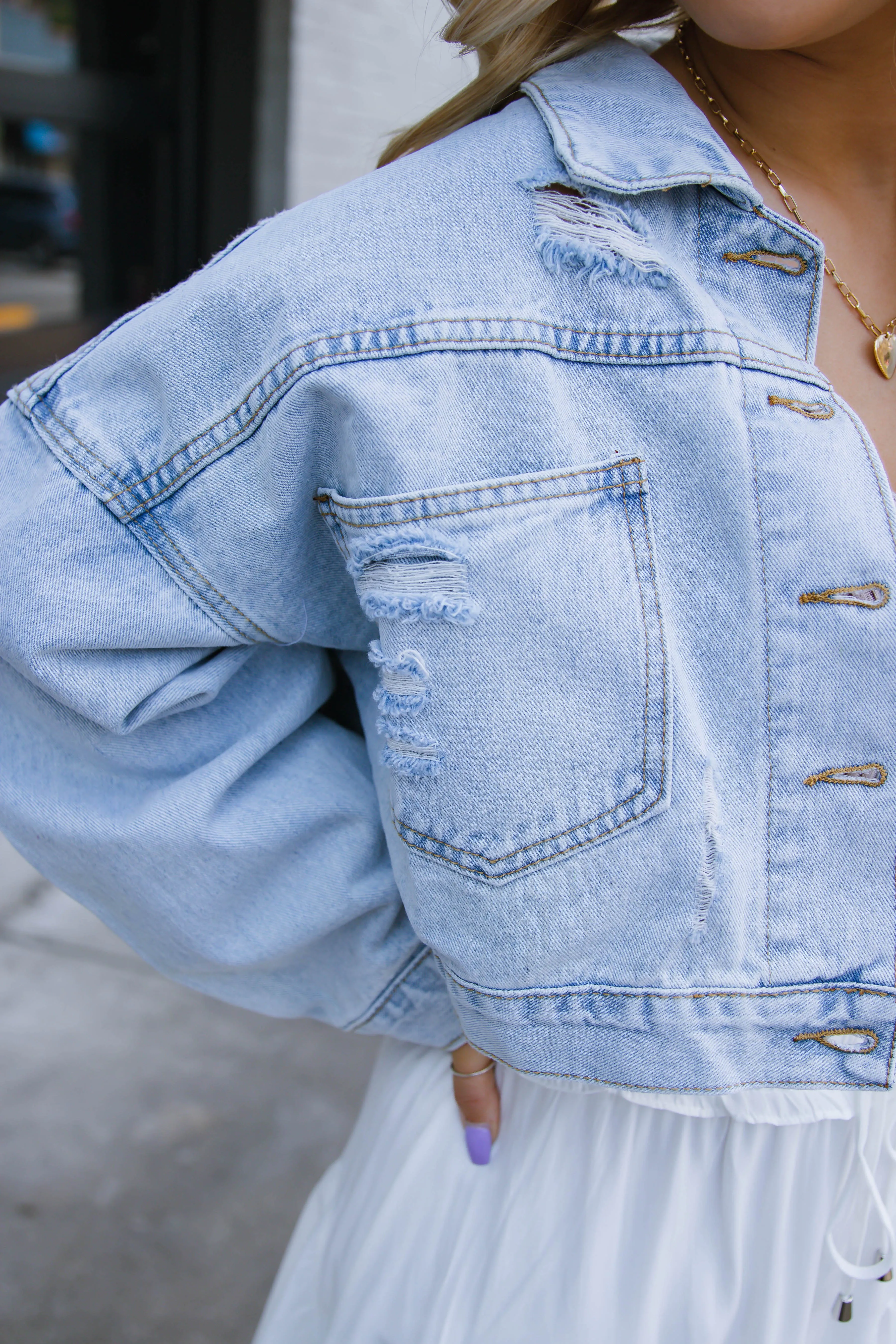 RESTOCK: Add A Little Sparkle Denim Jacket