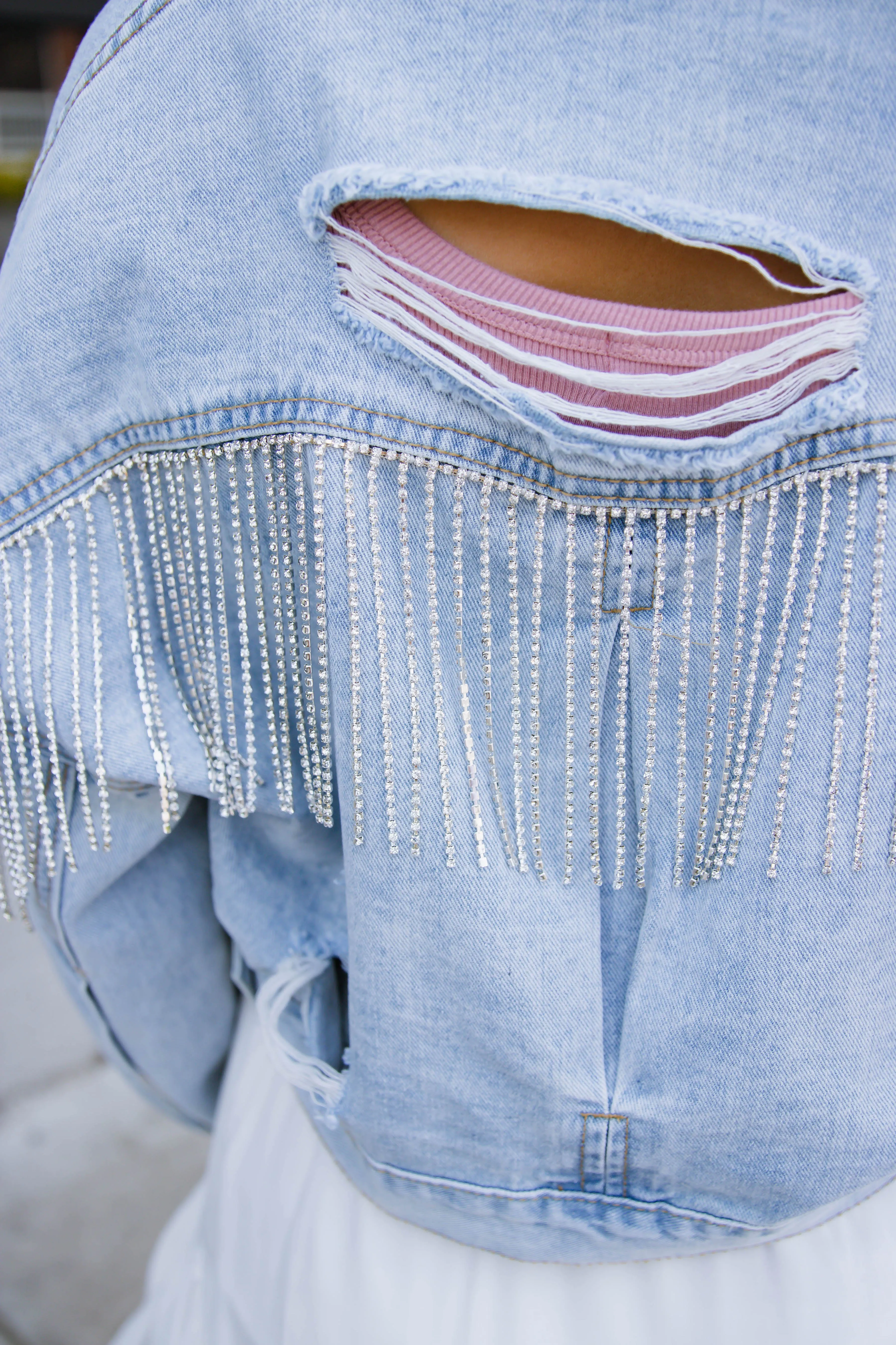 RESTOCK: Add A Little Sparkle Denim Jacket
