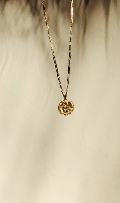 Saint Christopher Box Chain Necklace